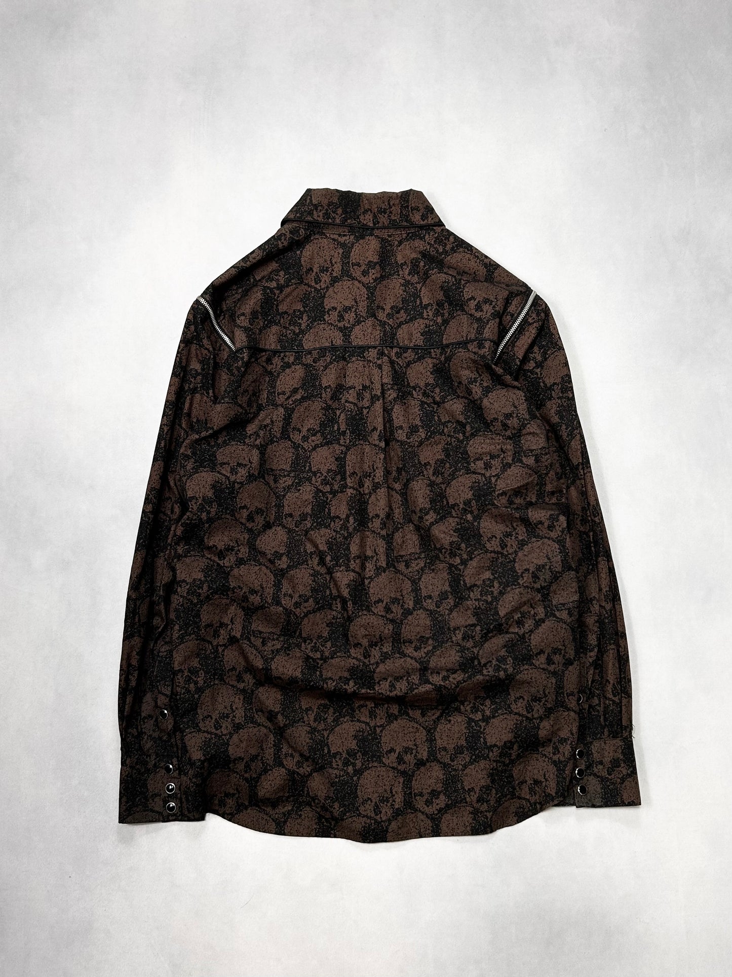 Undercover 1990s Variable Skull Western Shirt Brown Size M