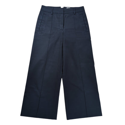 HERMES Cotton Gabardine Wide Trousers Pants Size 36
