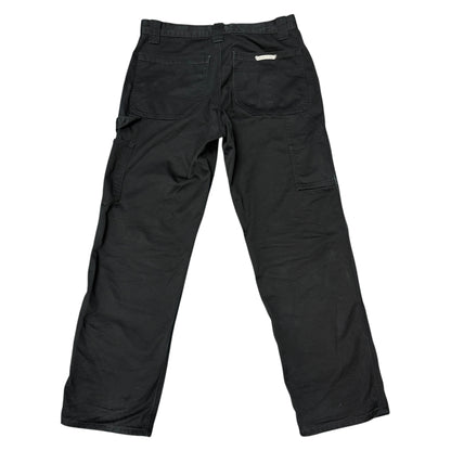 CHROME HEARTS Black Silver 925 Double Work Pants Size 32