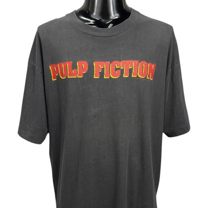PULP FICTION 90s Movie Logo Double Sided T-Shirt Size XL