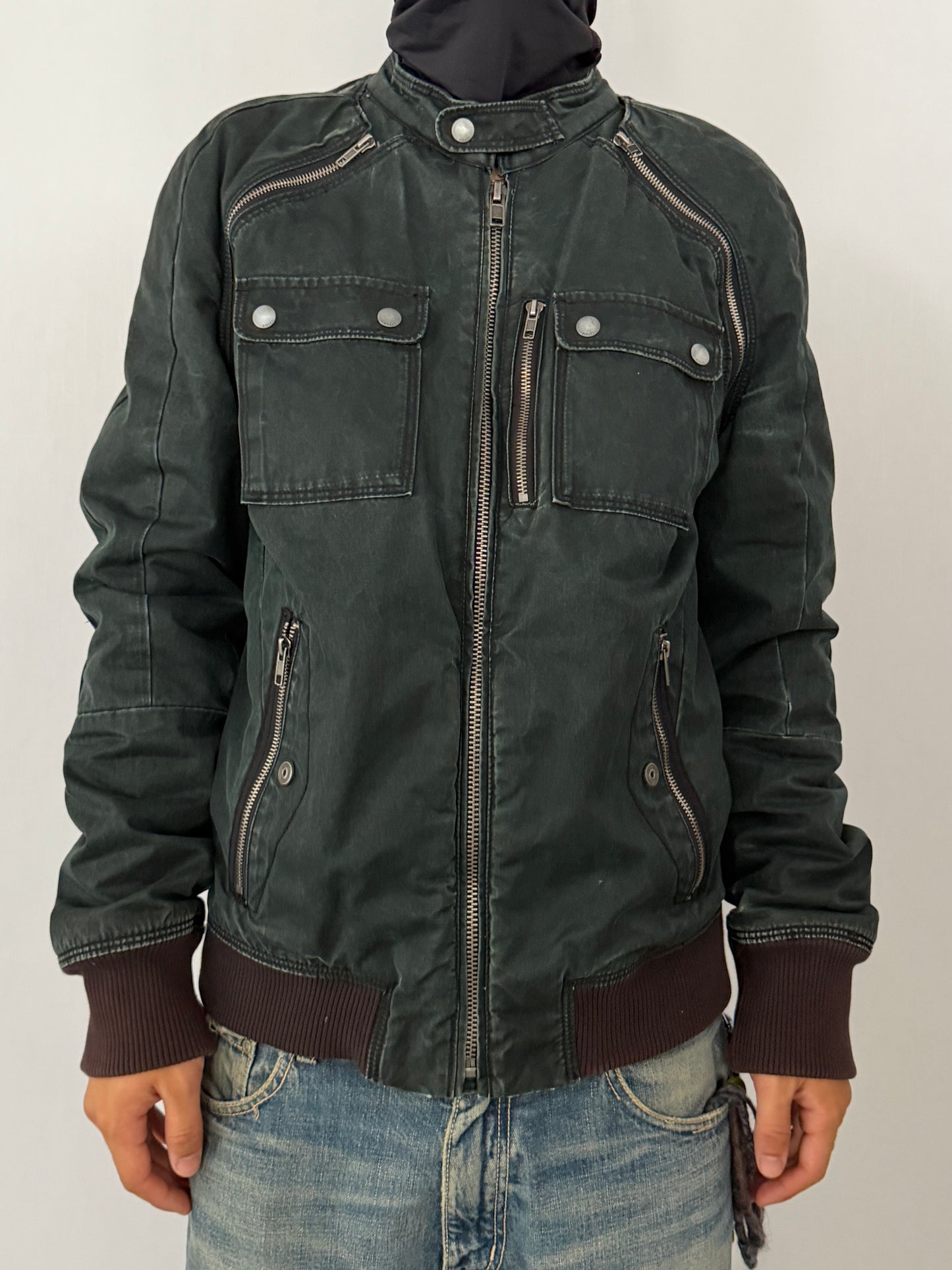 Diesel Green Gimmick Cotton Jacket Size L