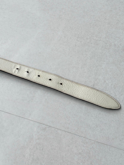 Dolce & Gabbana White Logo Belt
