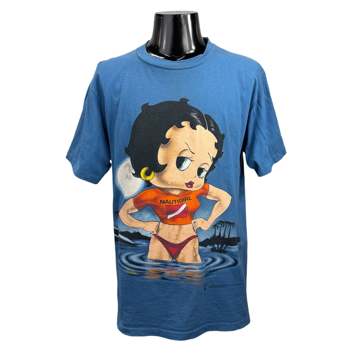 BETTY BOOP 90s NAUTIGIRL Single Stitch Tee Size L