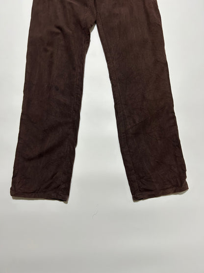 Dolce & Gabbana D&G 2000s Bordeaux Moleskin Cargo Trousers