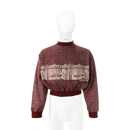 JOHNGALLIANO Bordeaux Tone Blend Hoodie Size XL