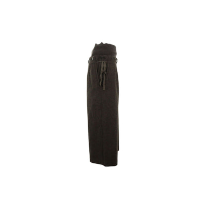 NICOLE Dark Brown Wool Nylon Pants