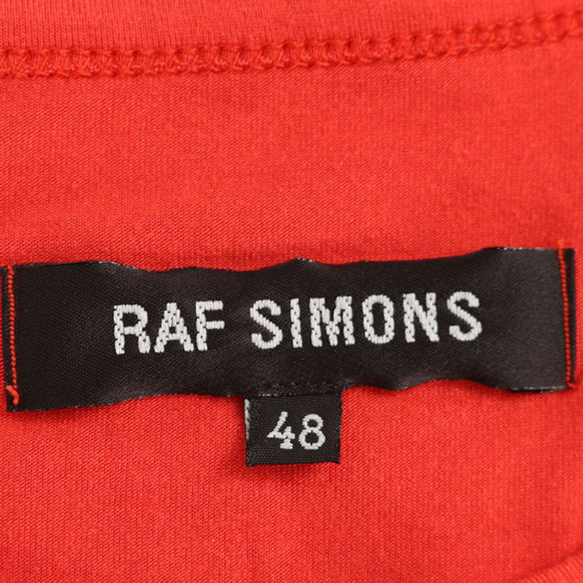 RAF SIMONS 2002 S/S T-Shirt Red White Size 48
