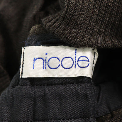 NICOLE Dark Brown Wool Nylon Pants