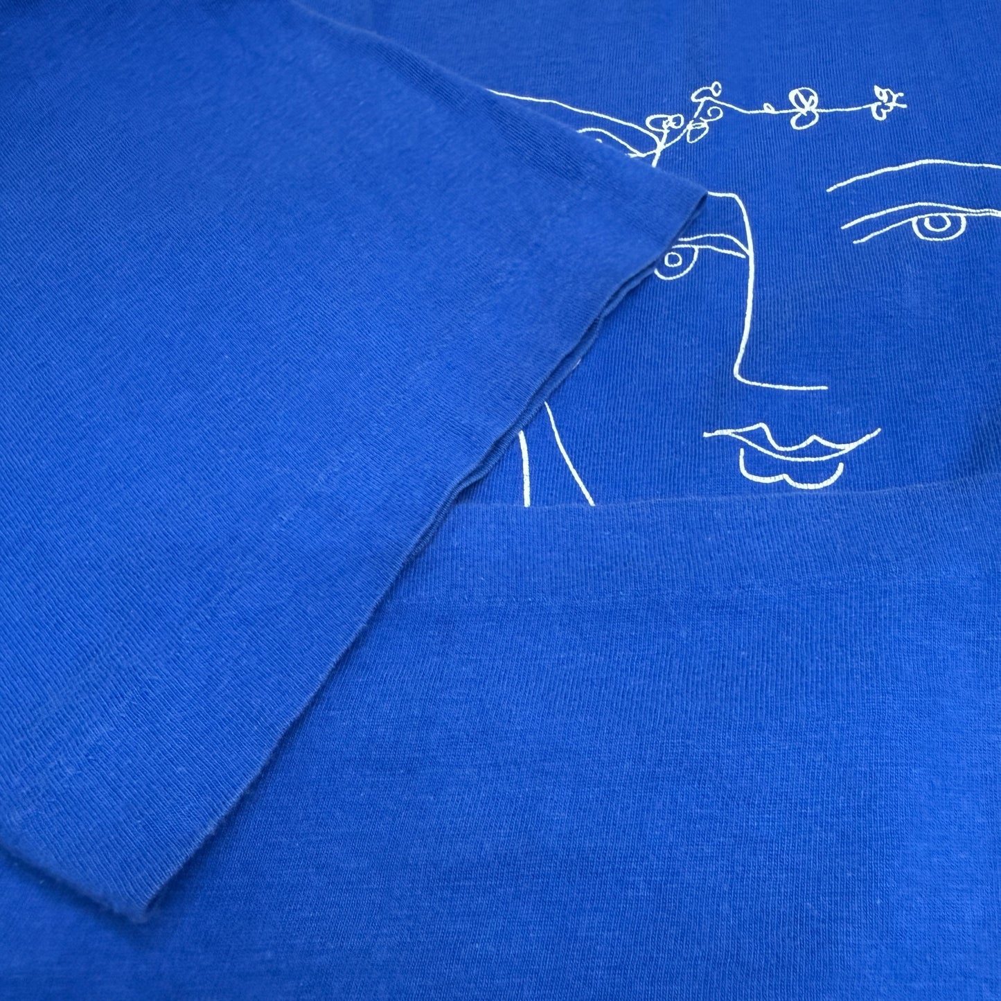PICASSO 80s 90s Blue Figure & Dove Art T-Shirt Size L
