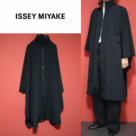 ISSEY MIYAKE 00s Dolman Sleeve Zip-up Poncho Size 1