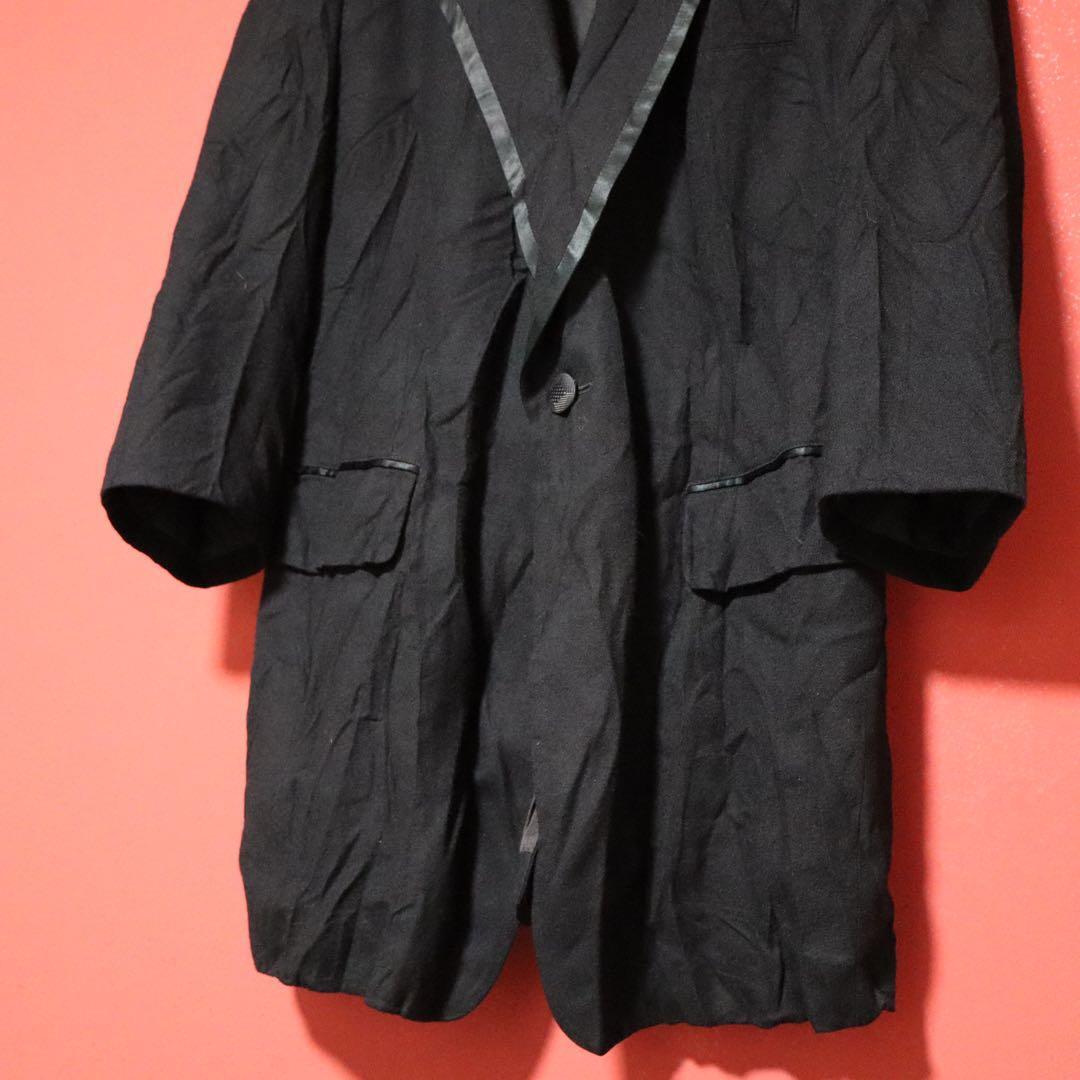 Yohji Yamamoto Black Silk Paneled Crinkled Tailored Size 3