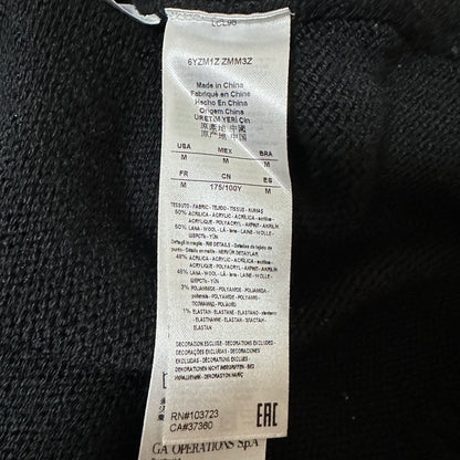 Armani Exchange Black Wool Logo Crewneck Sweater