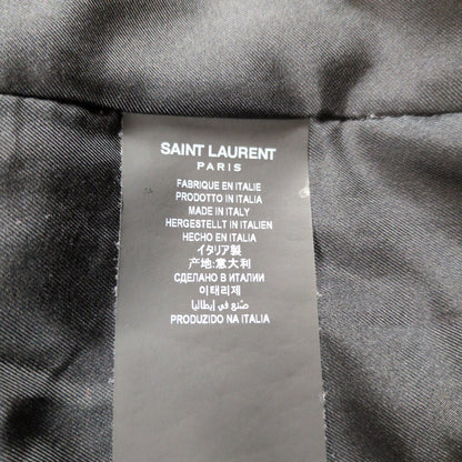 SAINT LAURENT Black Souvenir Bomber Jacket Size 36