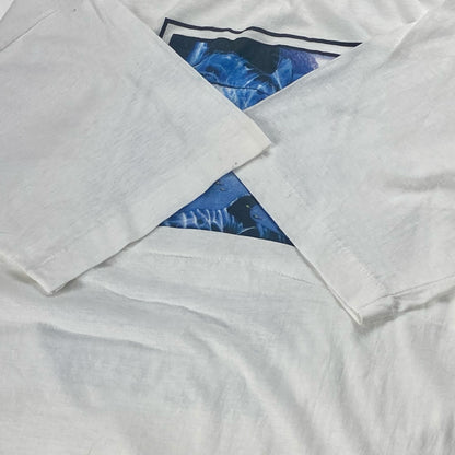 GONE TROPPO 90s Graphic T-Shirt White Size XL