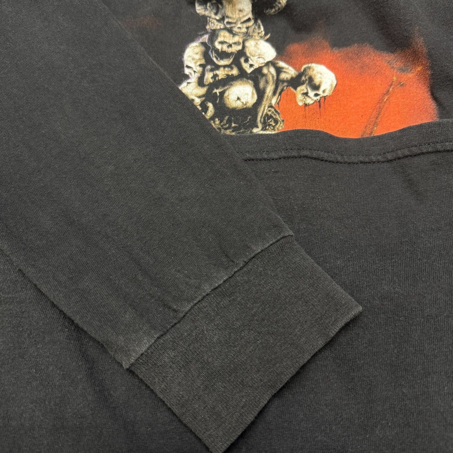 MEGADETH 90s "CHAOS! COMICS" Skull Long Sleeve T-Shirt Size L