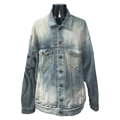Balenciaga 24 Summer Tattoo Denim Jacket Size L