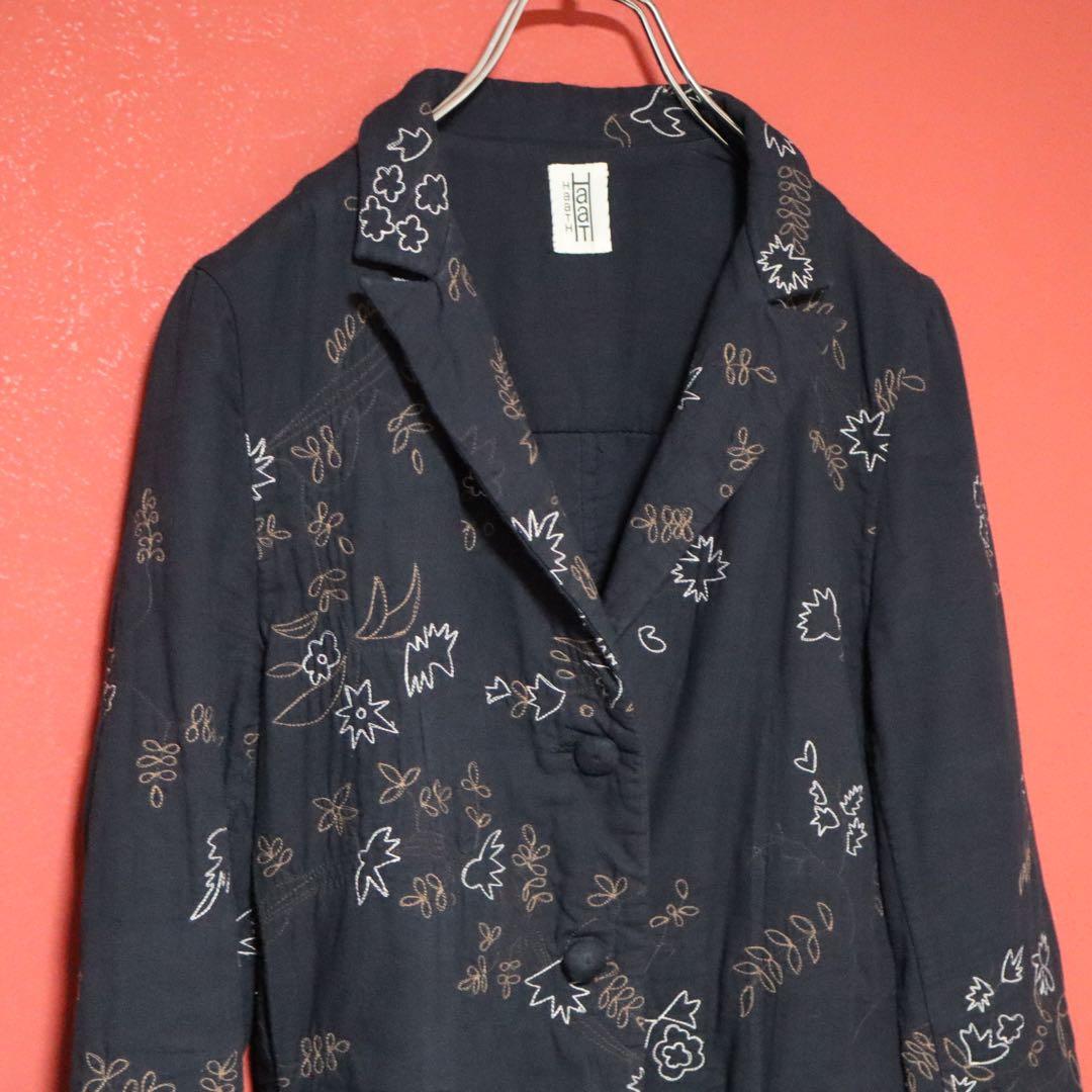 Vintage HaaT ISSEY MIYAKE Hand-Woven Embroidered Coat Size 2