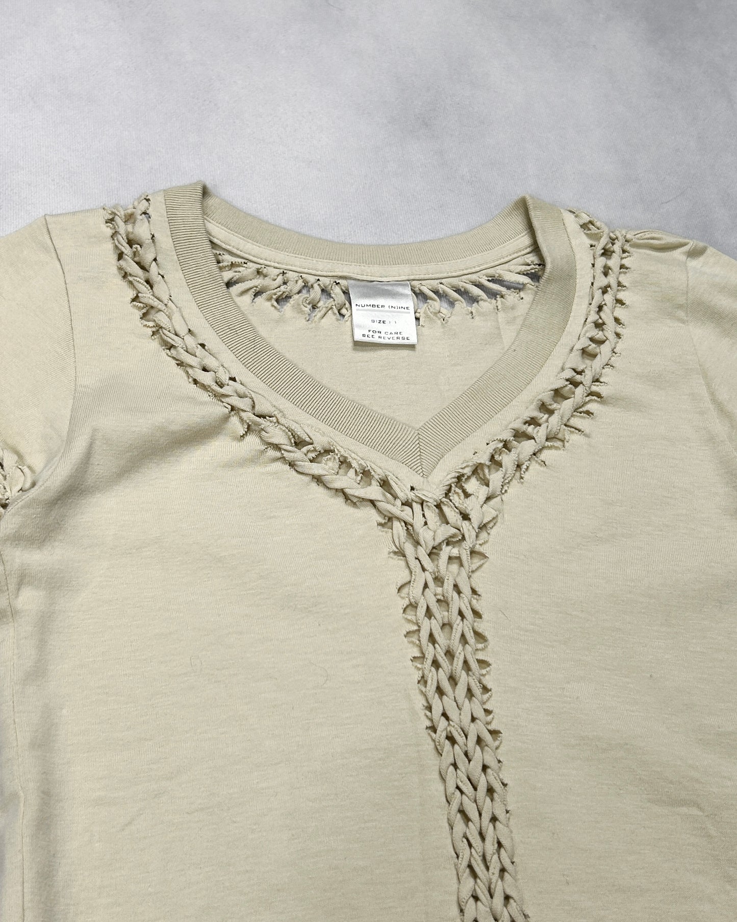 Number (N)ine Braided V-Neck T-Shirt F/W2002 Size 1