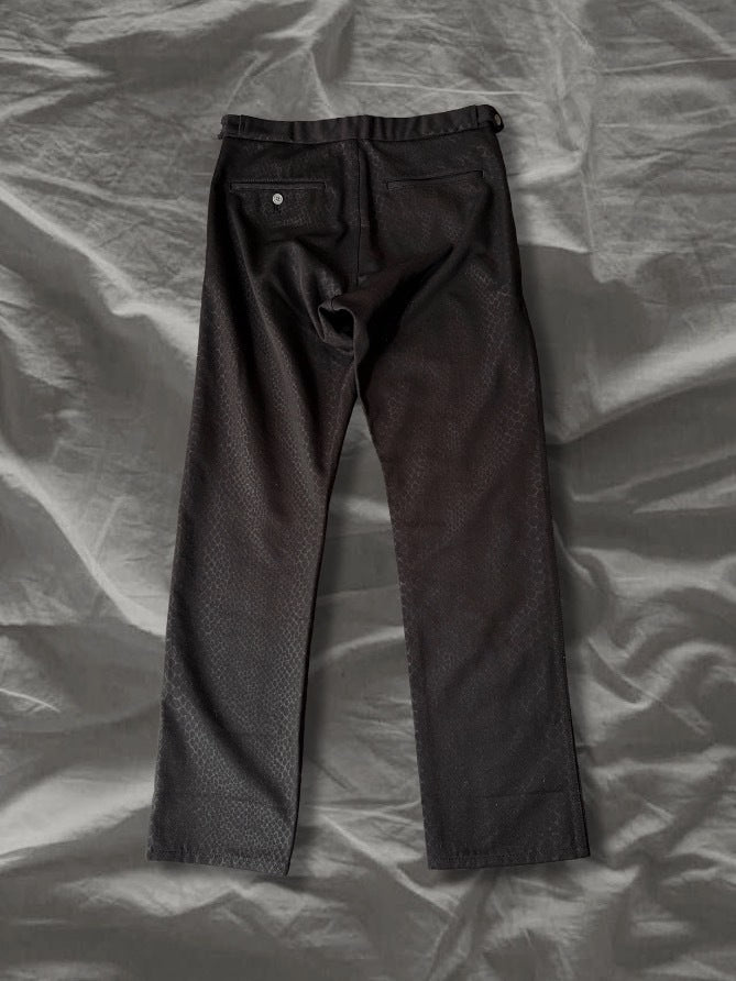 COMME des GAR AW00 Snake Jacquard Pants Black Size S