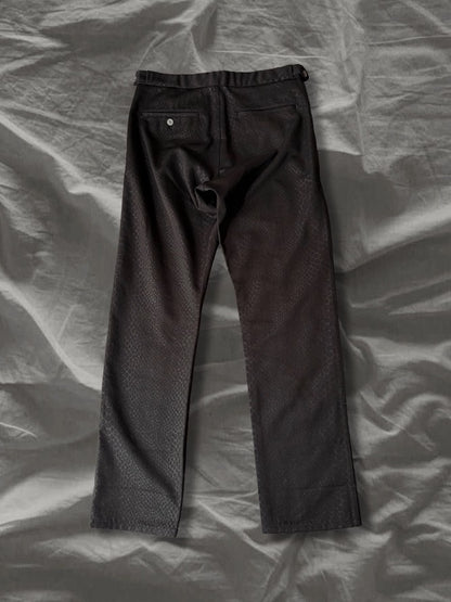 COMME des GAR AW00 Snake Jacquard Pants Black Size S