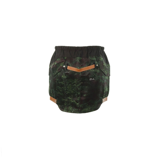 UNDERCOVER 2010 S/S Green Black Brown Silk Midi Skirt Size 2