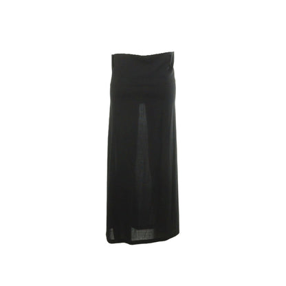Yohji Yamamoto 1995 S/S Wool Midi Skirt Black Size SS