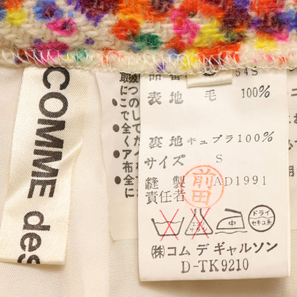 COMME des GARCONS 1992 S/S Wool Midi Skirt Multi Size S