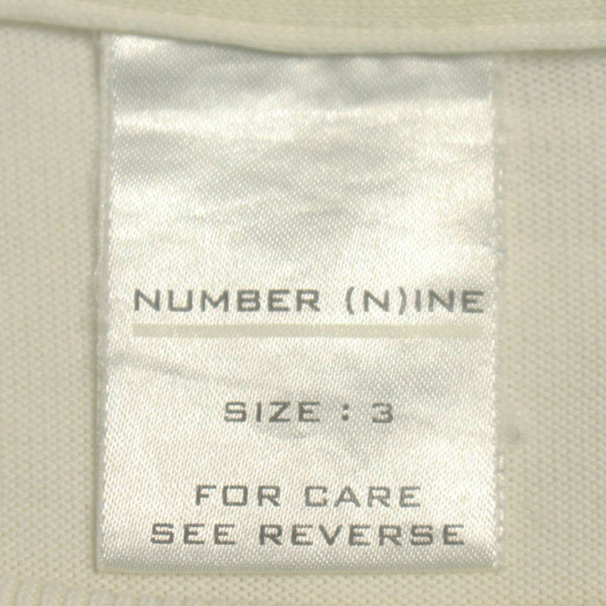 NUMBER (N)INE 2002 S/S White Jacket Size 3