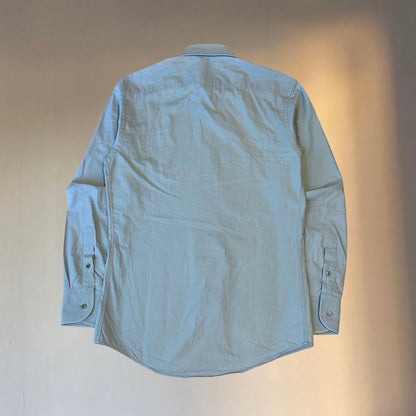 GUCCI 2000s Cotton Stand Collar Jacket Blue-Grey Size M