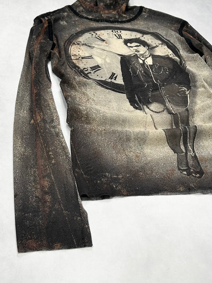 Jean Paul GAULTIER HOMME Clock Woman Top (F/W03) Size 48