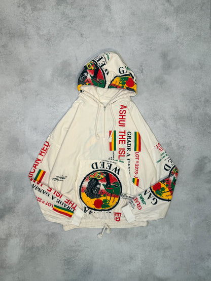 LA TRENZZ 00s Cotton Rasta Anorak White Size XL