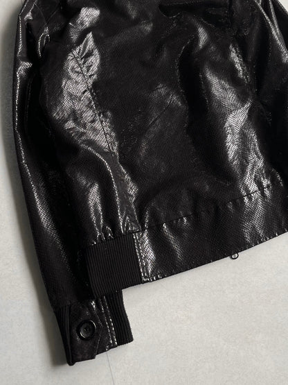 Joyrich Python Faux Leather Jacket Black Size M