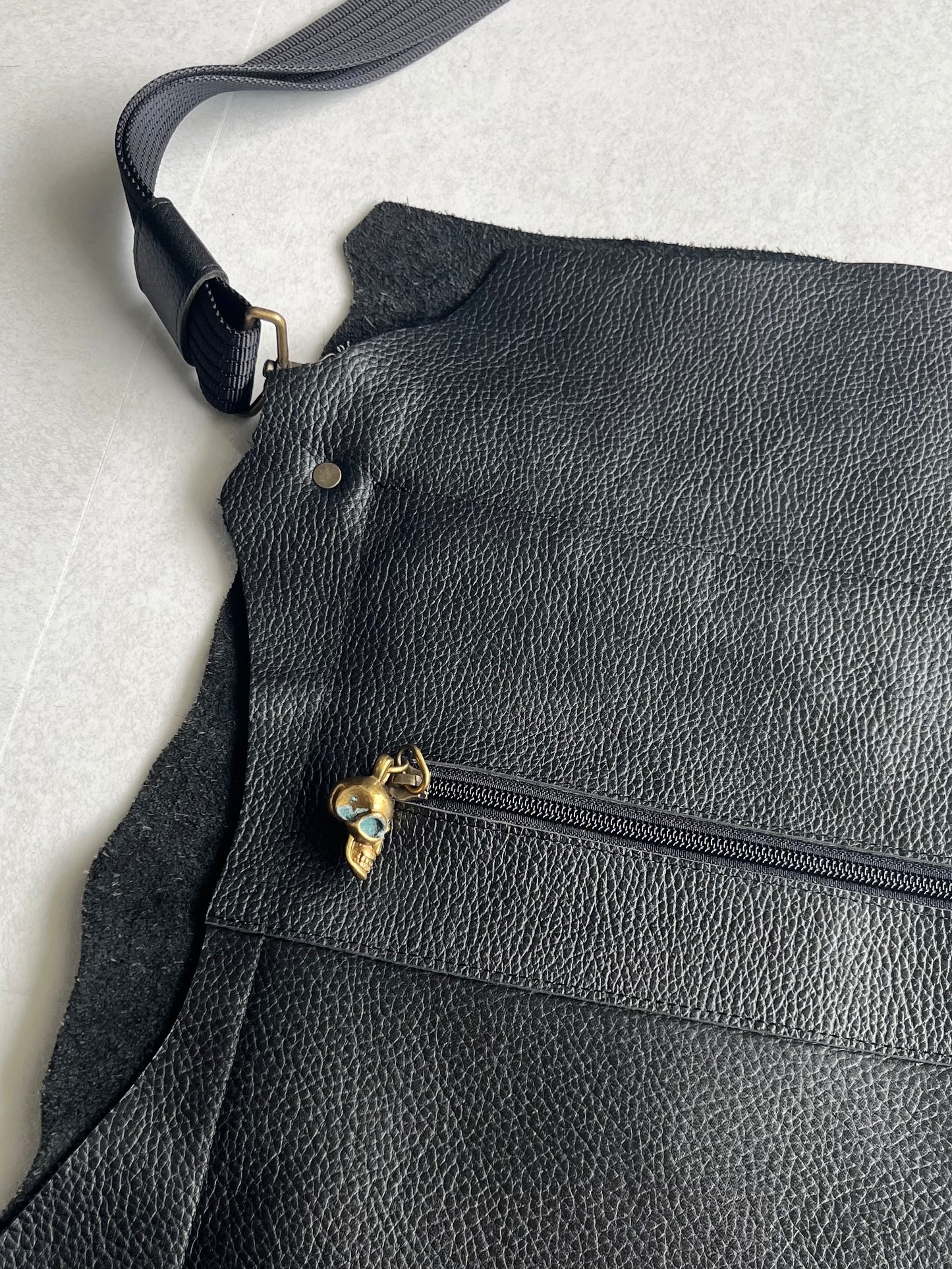Beauty Beast Black Skull Bag
