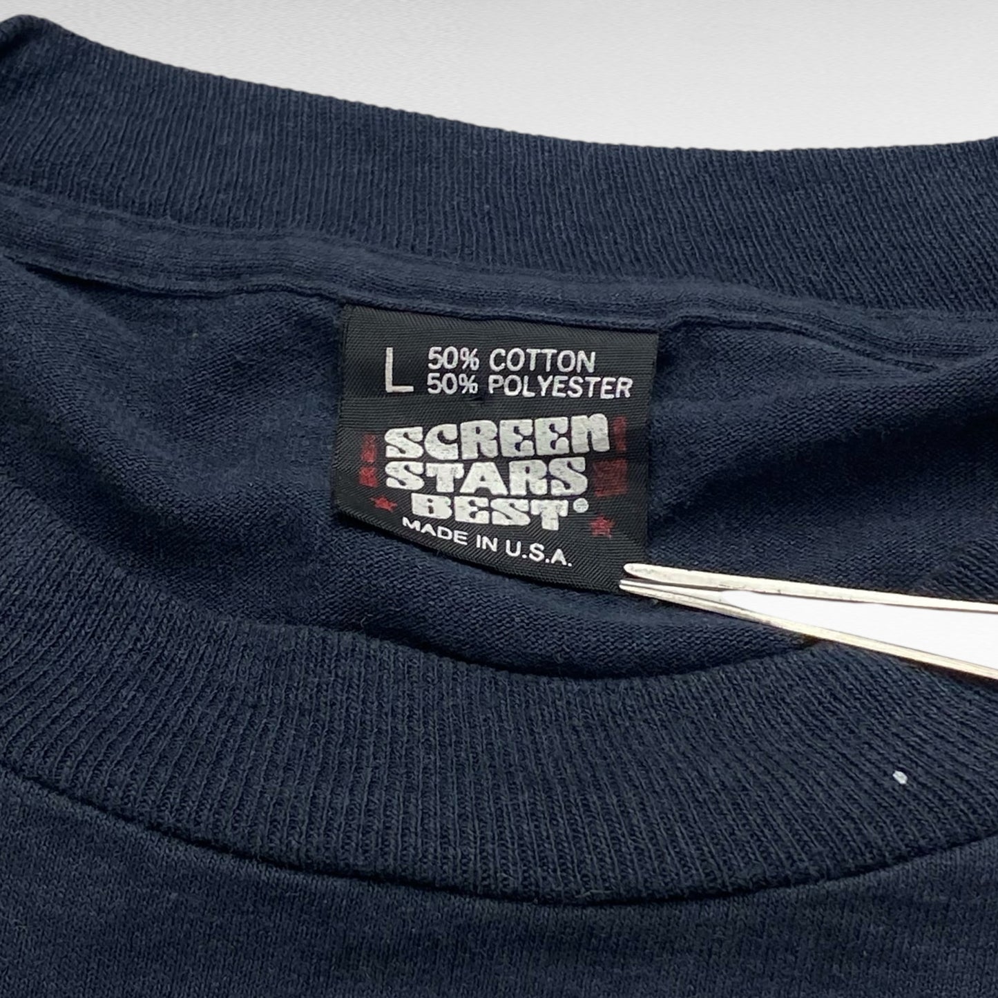 SCREEN STARS 90s Long Sleeve T-Shirt Black Size L