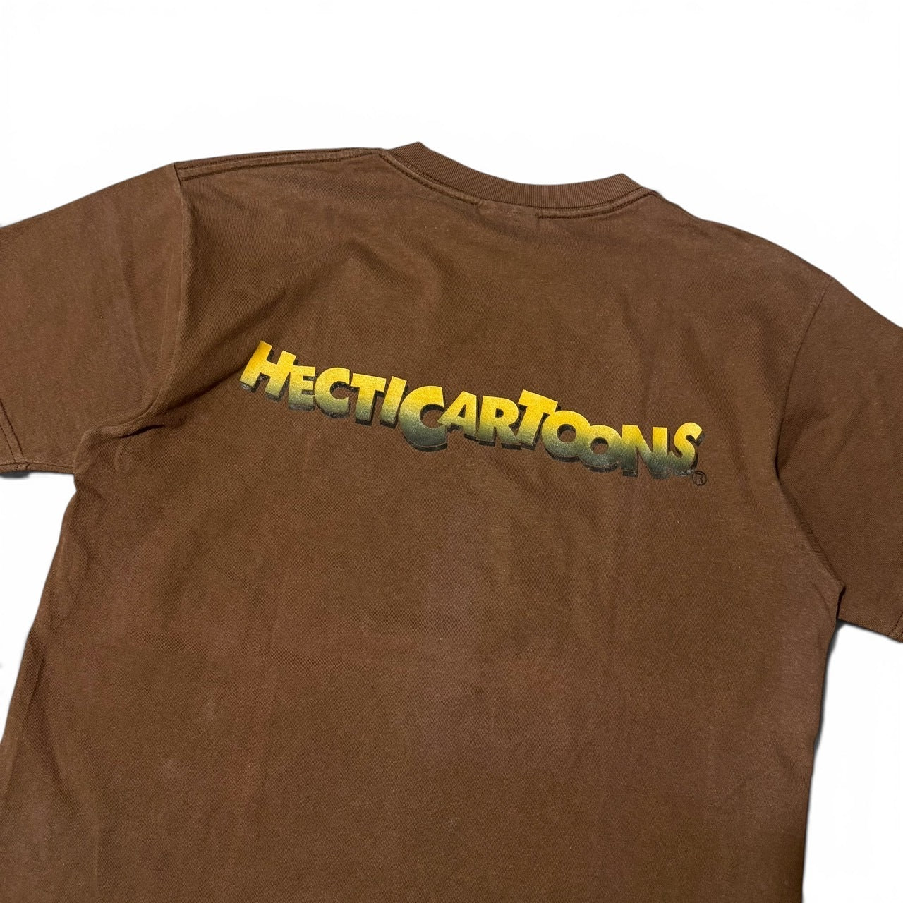Vintage Hectic Brown Cartoon Print S/S Tee Size MEDIUM