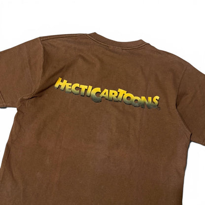 Vintage Hectic Brown Cartoon Print S/S Tee Size MEDIUM