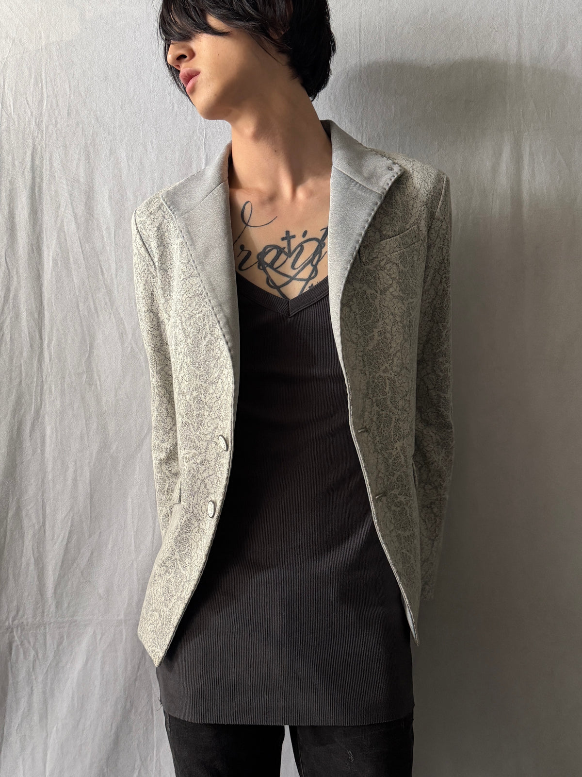 BUFFALO BOBS Cracked Texture Tailored Jacket