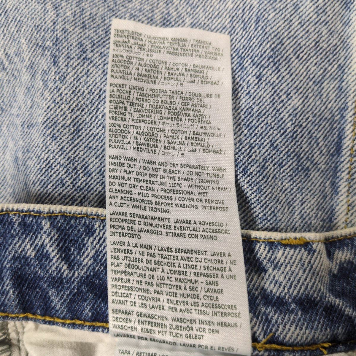 Maison Margiela 23SS Slash Detail Washed Denim Pants Size 36