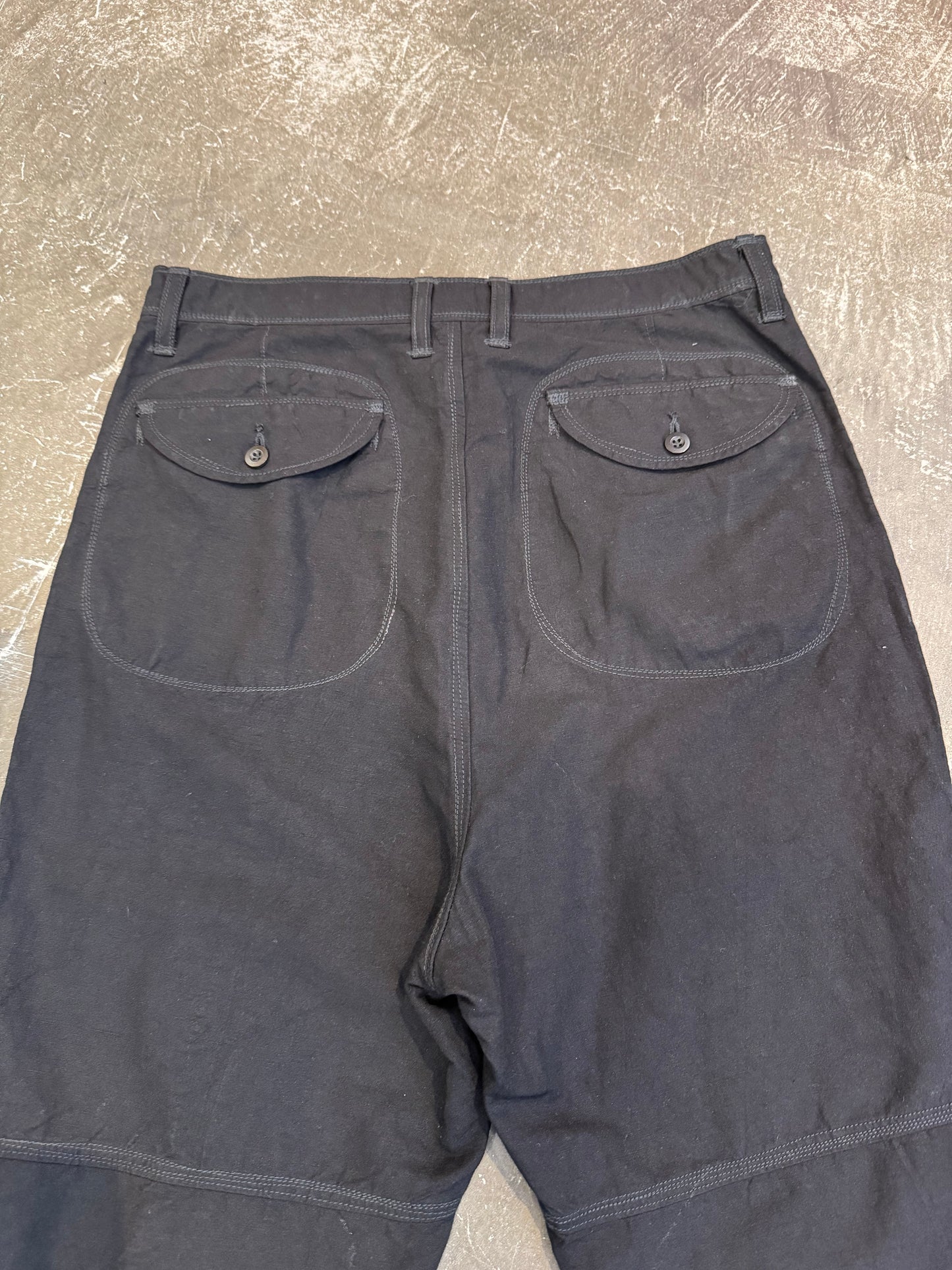 Junya Watanabe Black Nylon-Hemp Pants (2020) Size XS