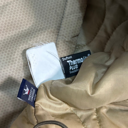 Vintage Stussy Beige Quilted Bomber Jacket Size L