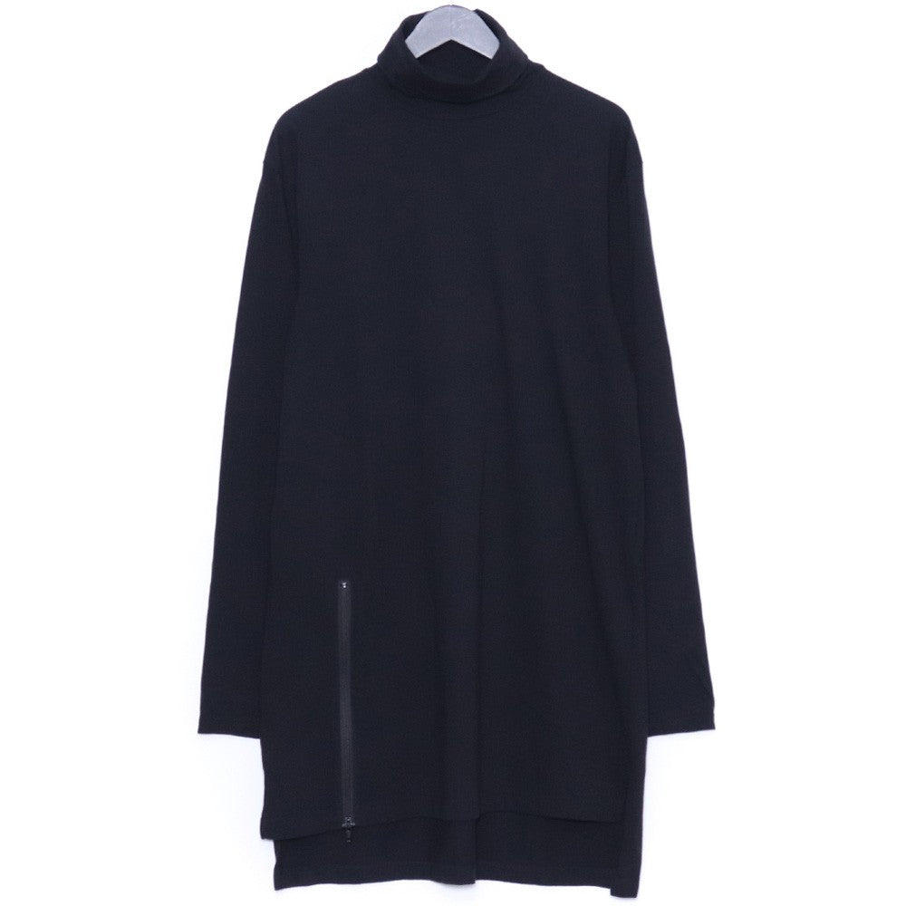 GROUND Y Jersey Zipper Opened Big T-Shirt Black Size 3