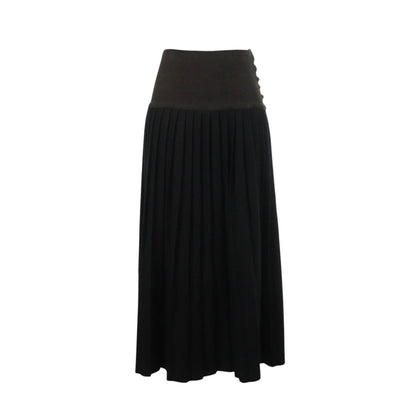 JeanPaulGAULTIER Wool Blend Skirt Black Brown Size 38