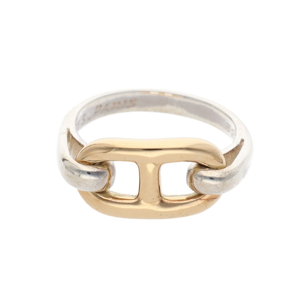 Hermes HERMÈS Silver Gold 925 750 Ring Multi