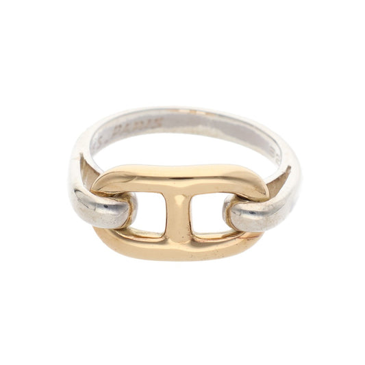 Hermes HERMÈS Silver Gold 925 750 Ring Multi