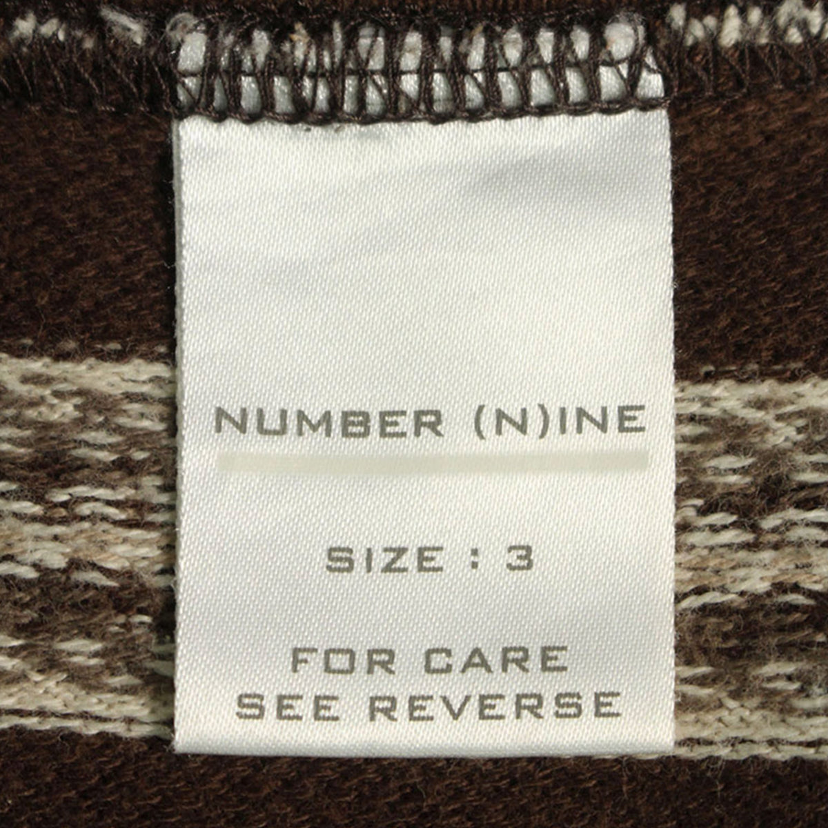 NUMBER (N)INE 2002 A/W Jacket Brown Size 3