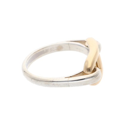 Hermes HERMÈS Silver Gold 925 750 Ring Multi