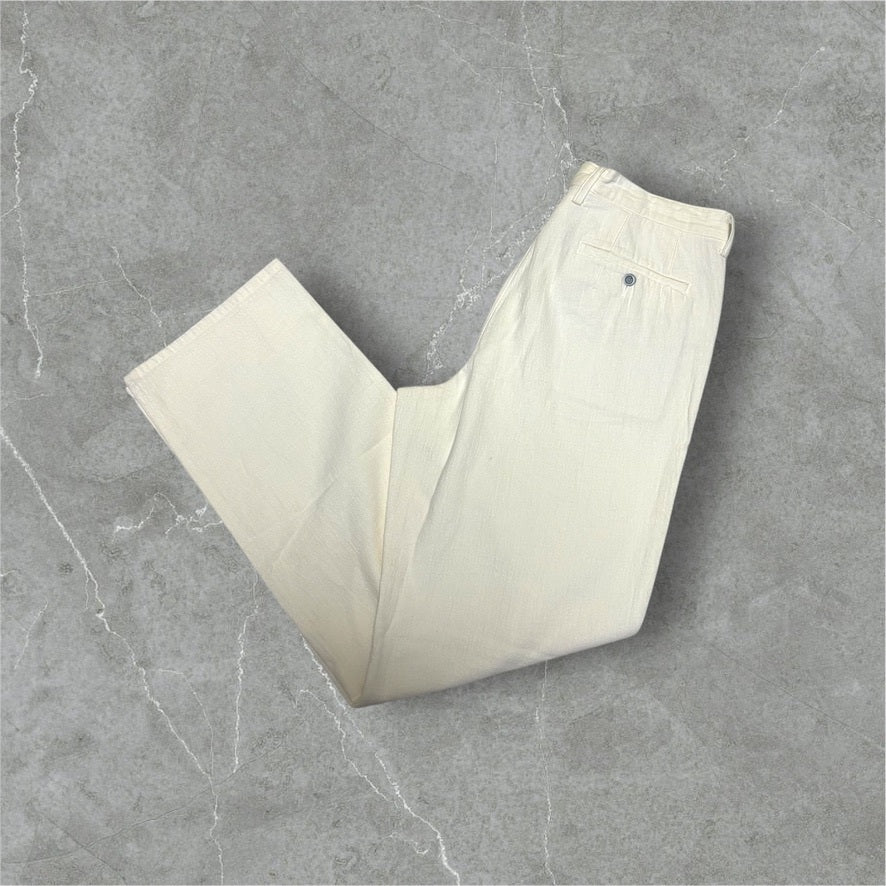 SEDUCTION de NICOLE 90s White Cotton Denim Jeans Size 50