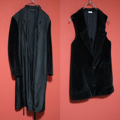 COMME des GARCONS HOMME PLUS 19AW Faux Coat Black Size XS