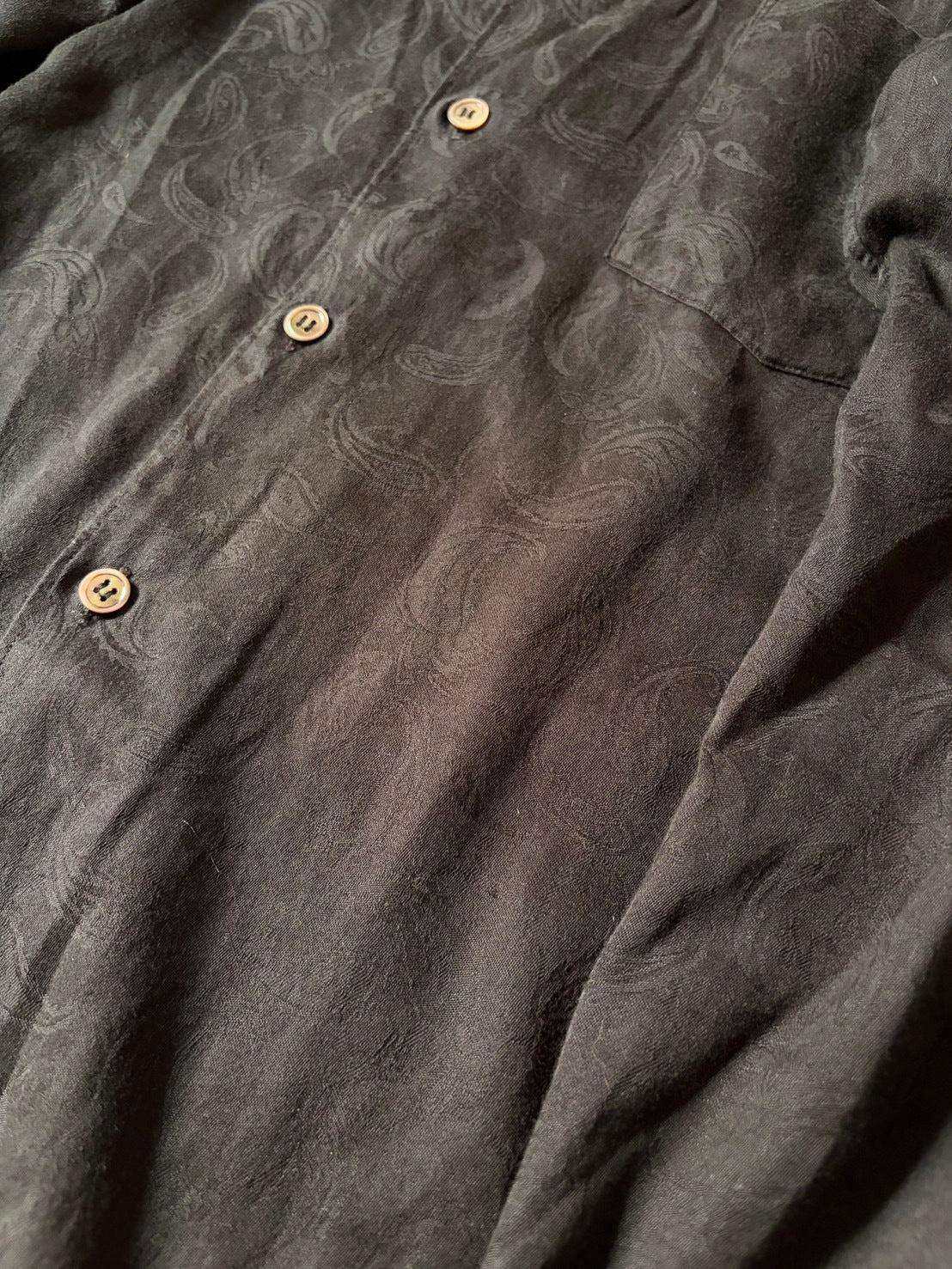 COMME des GARÇONS HOMME PLUS AW15 Tonal Shirt Black Size XS
