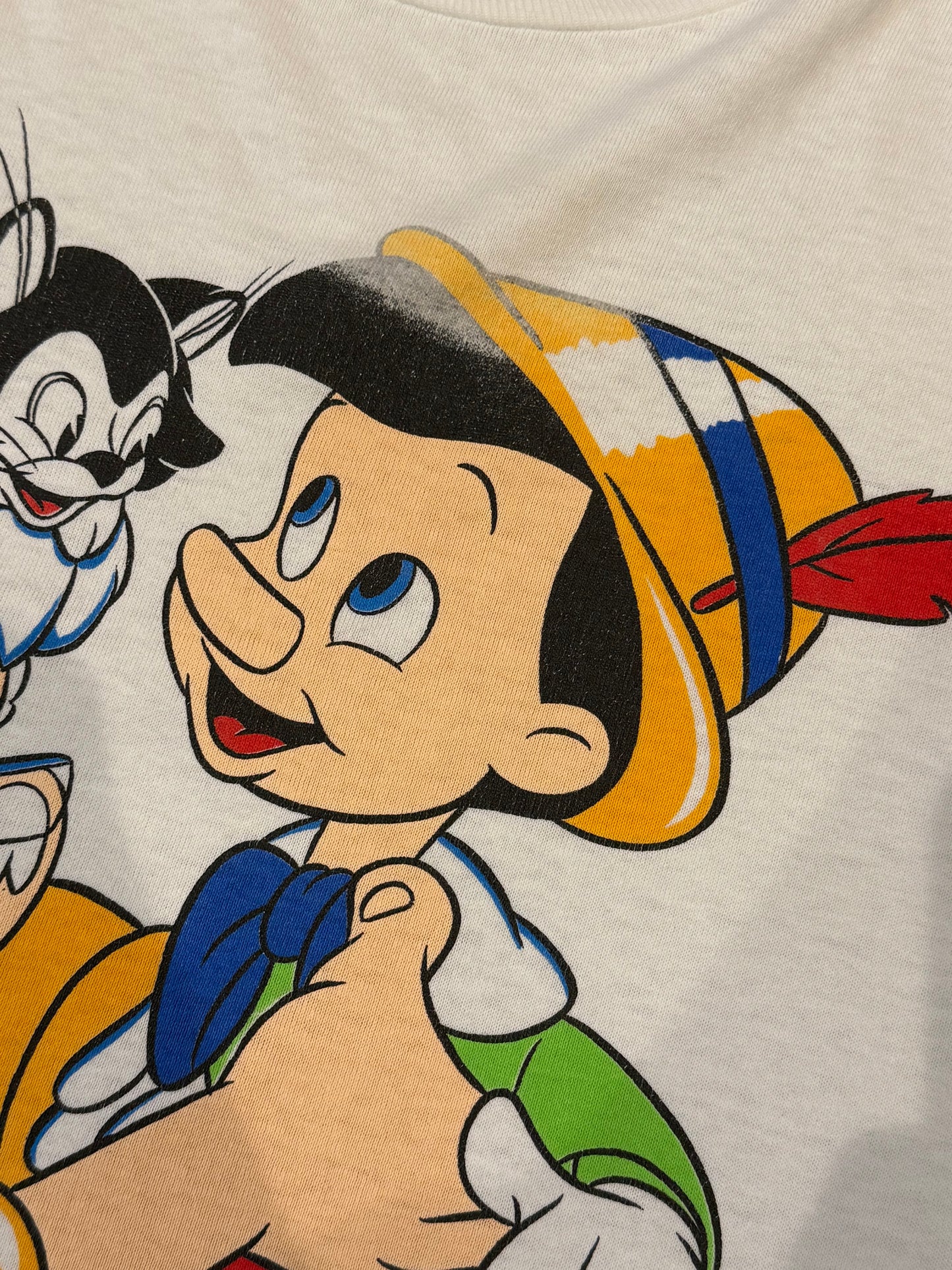 Pinocchio Vintage 90s  Disney graphic tee shirt White Size M